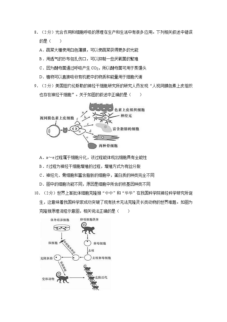 2021-2022学年湖南省长沙市天心区长郡中学高一（下）期中生物试卷（含答案）03