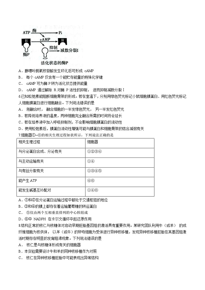 山东省潍坊市2022-2023学年高二下学期期末考试生物试题（无答案）02
