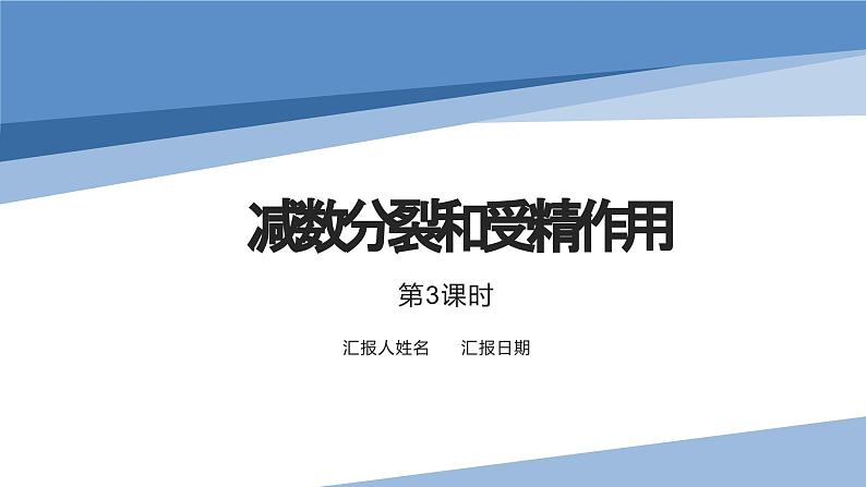 2024届高三生物一轮复习课件第四单元减数分裂和受精作用01