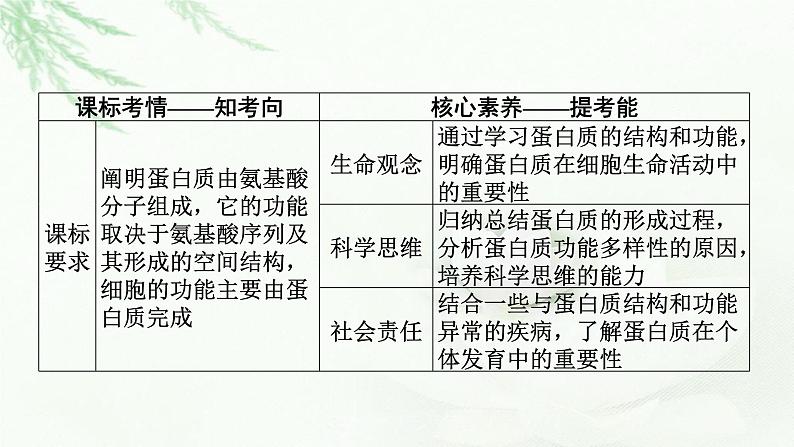 2024届高考生物一轮复习第一单元走近细胞组成细胞的分子第3讲蛋白质是生命活动的主要承担者课件第2页