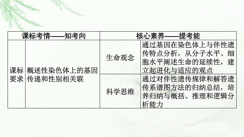 2024届高考生物一轮复习第五单元遗传因子的发现基因和染色体的关系第3讲基因在染色体上伴性遗传课件第2页