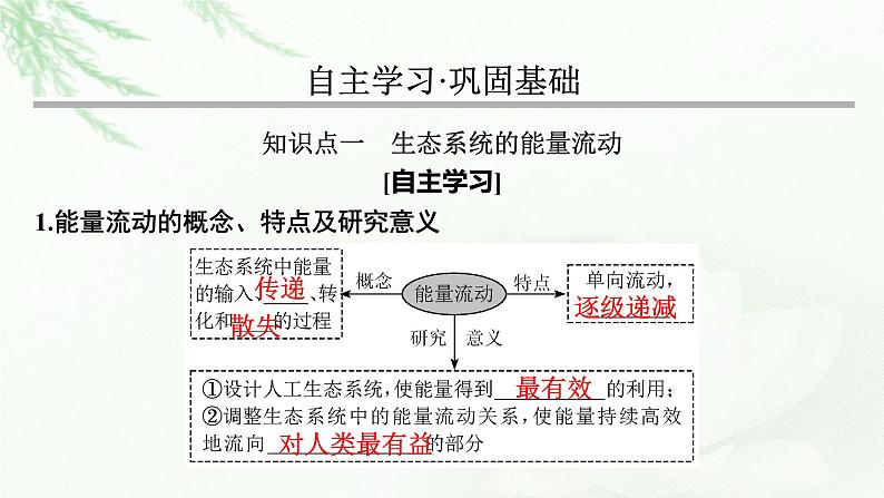 2024届高考生物一轮复习第十一单元生态系统人与环境第2讲生态系统的能量流动、物质循环课件第3页