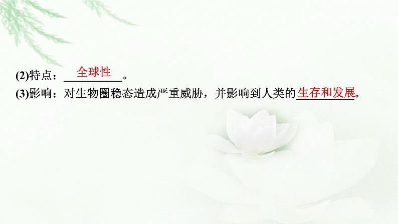 2024届高考生物一轮复习第十一单元生态系统人与环境第4讲人与环境课件05