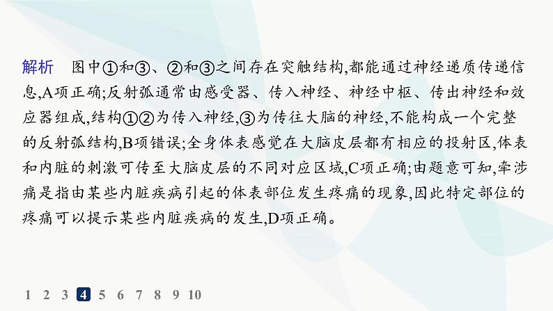 人教A版高中生物选择性必修1稳态与调节第2章神经调节第4节神经系统的分级调节分层作业课件06