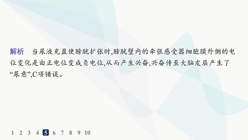 人教A版高中生物选择性必修1稳态与调节第2章神经调节第4节神经系统的分级调节分层作业课件08