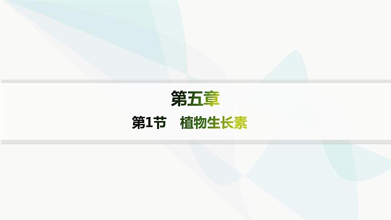 人教A版高中生物选择性必修1稳态与调节第5章植物生命活动的调节第1节植物生长素分层作业课件01