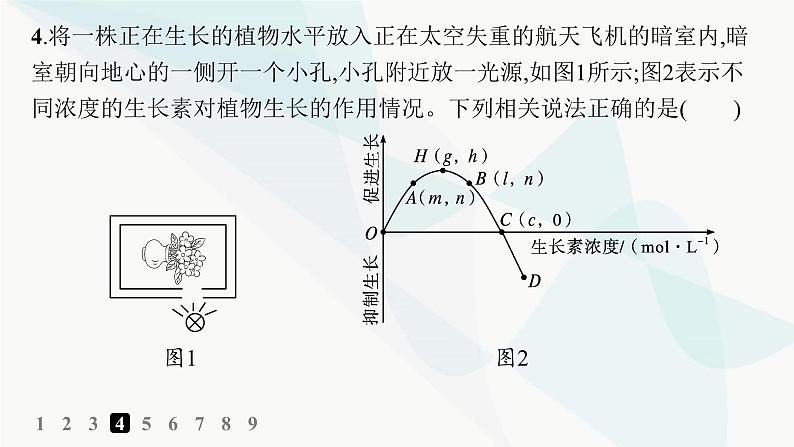 人教A版高中生物选择性必修1稳态与调节第5章植物生命活动的调节第1节植物生长素分层作业课件08