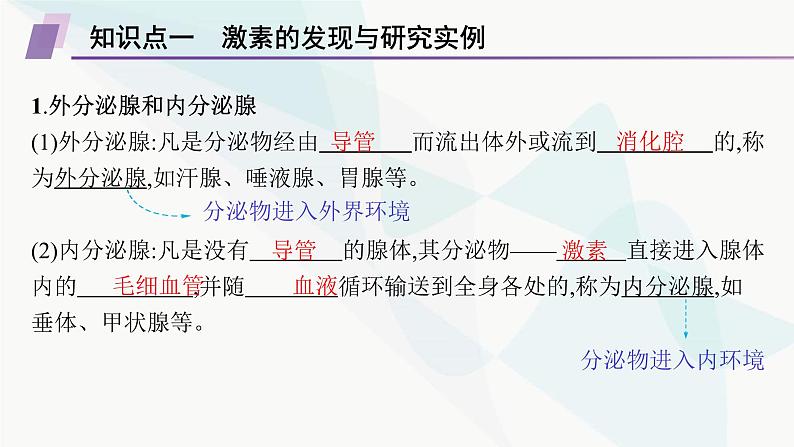 人教A版高中生物选择性必修1稳态与调节第3章体液调节第1节激素与内分泌系统课件05