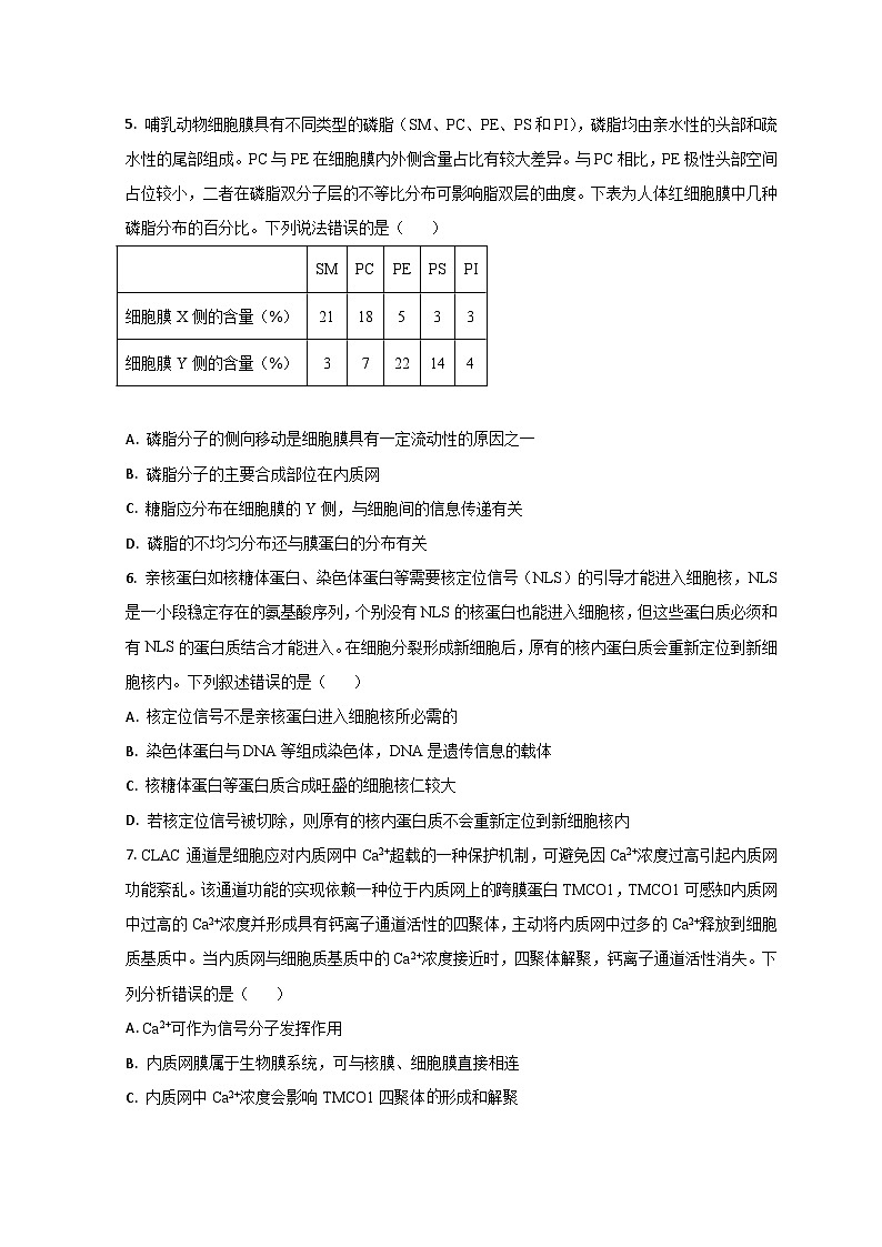 山东省烟台市2022-2023学年高二下学期期末考试生物试题第2页