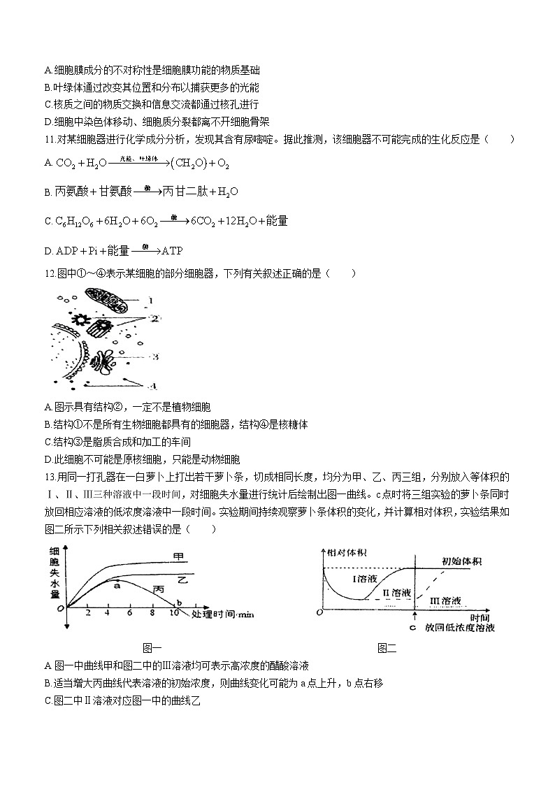 海南省海口中学2022-2023学年高一上学期期末生物试题(无答案)03