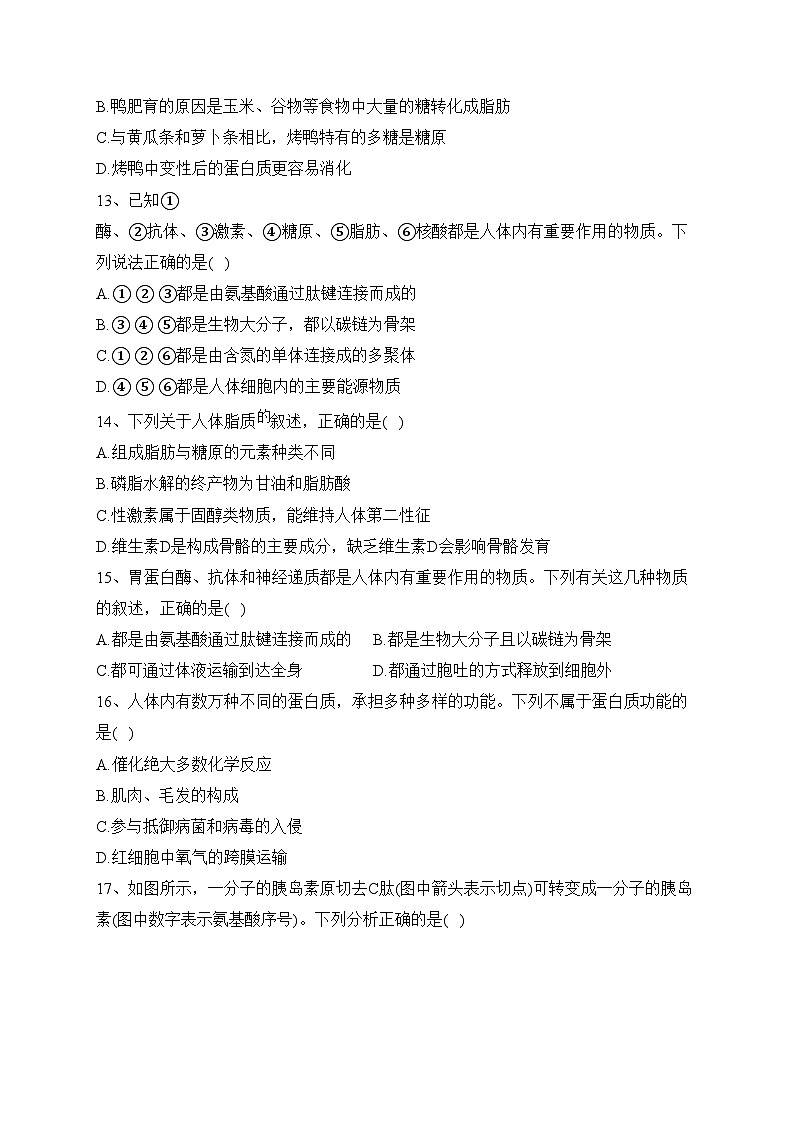 大庆市东风中学2021-2022学年高二下学期期末考试生物试卷（含答案）03