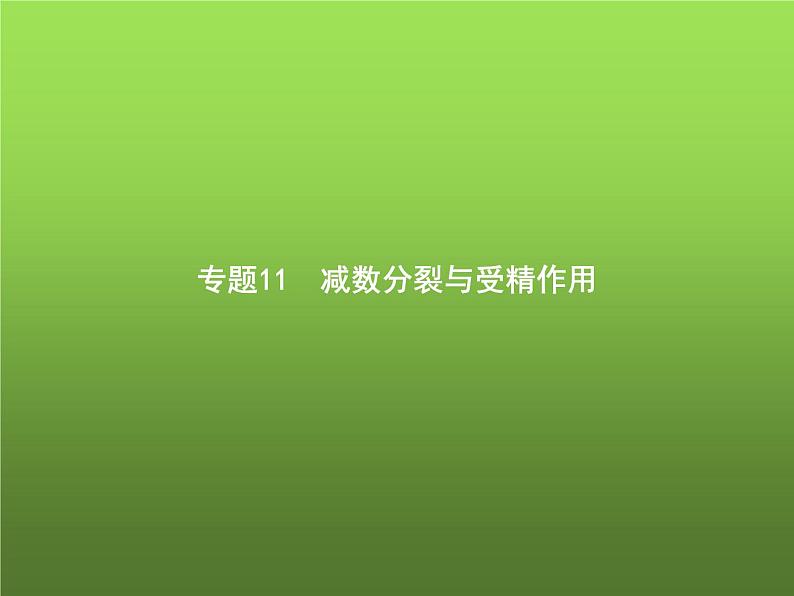 高中生物学考复习专题第五单元染色体与遗传11减数分裂与受精作用课件第1页