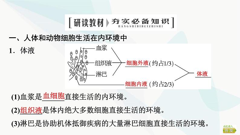 2024届苏教版高考生物一轮复习内环境的稳态课件04