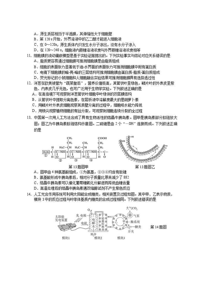 广东省东莞市2022-2023学年高一下学期期末考试生物试题Word版03