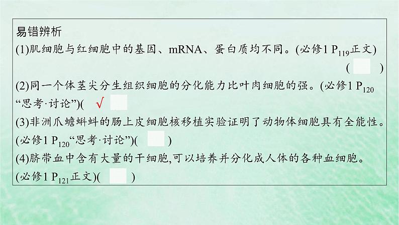 适用于新教材2024版高考生物一轮总复习第4单元细胞的生命历程第18讲细胞的分化衰老和死亡课件新人教版第8页