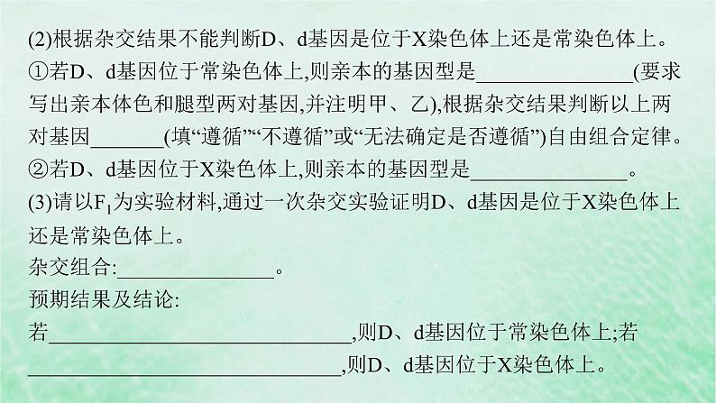 适用于新教材2024版高考生物一轮总复习第5单元孟德尔遗传定律与伴性遗传专题精研课7探究基因在染色体上的位置课件新人教版第4页