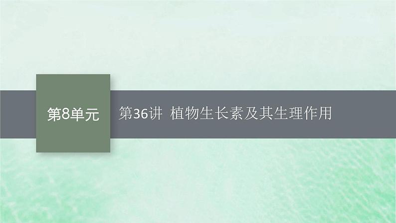 适用于新教材2024版高考生物一轮总复习第8单元稳态与调节第36讲植物生长素及其生理作用课件新人教版01