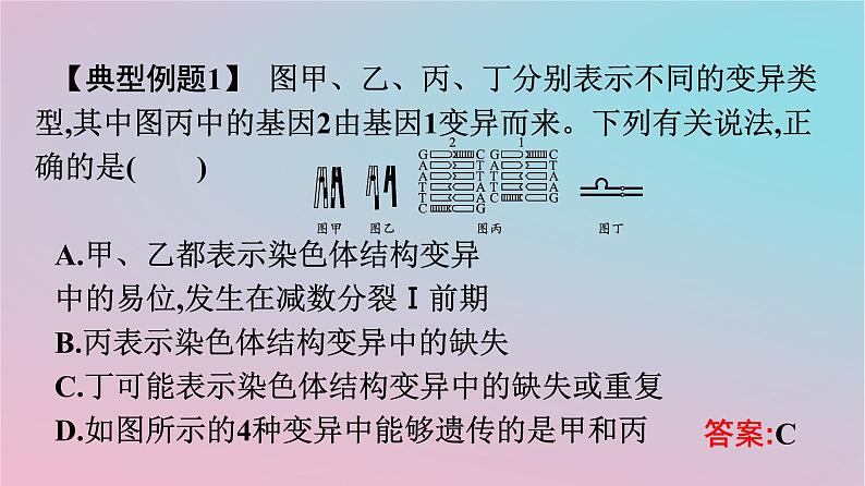 新教材2023年高中生物第5章基因突变及其他变异章末核心素养整合课件新人教版必修2第8页