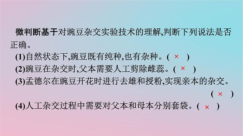 新教材2023年高中生物第1章遗传因子的发现第1节孟德尔的豌豆杂交实验一第1课时孟德尔一对相对性状杂交实验的过程和解释课件新人教版必修208