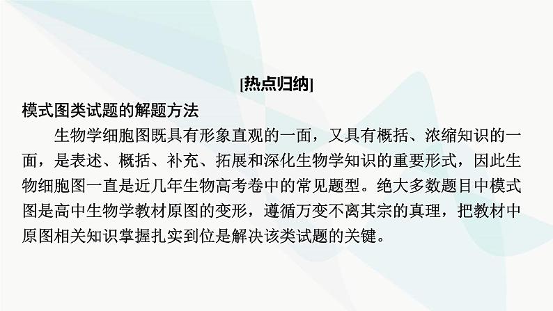 2024届人教版高考生物一轮复习热点专题3模式图类试题的解题方法课件第2页