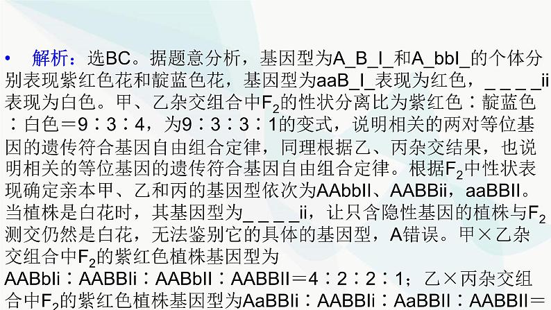 2024届人教版高考生物一轮复习加强课系列4自由组合定律特殊情况下的应用课件（多项）04