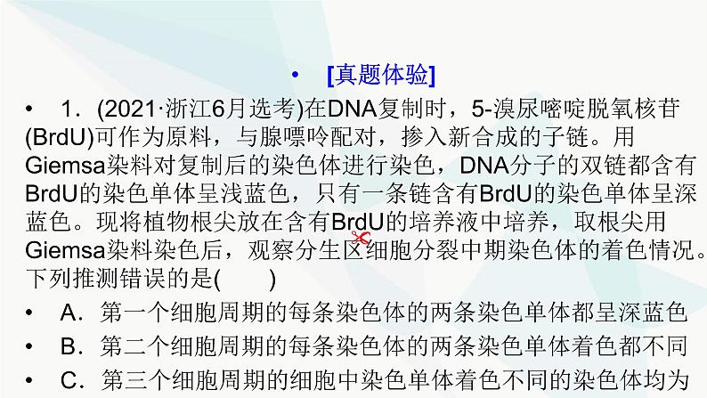 2024届人教版高考生物一轮复习加强课系列6DNA复制与细胞分裂中染色体的标记课件（多项）02