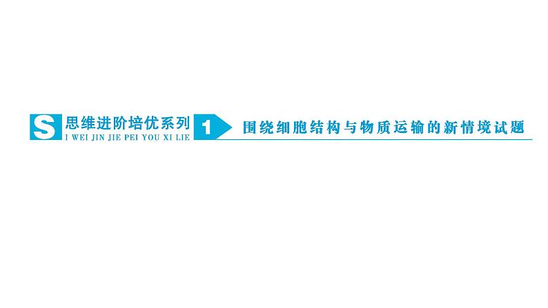 2024届人教版高考生物一轮复习思维进阶培优系列1围绕细胞结构与物质运输的新情境试题课件（多项）第1页