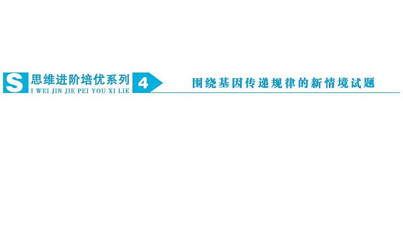 2024届人教版高考生物一轮复习思维进阶培优系列4围绕基因传递规律的新情境试题课件（多项）第1页