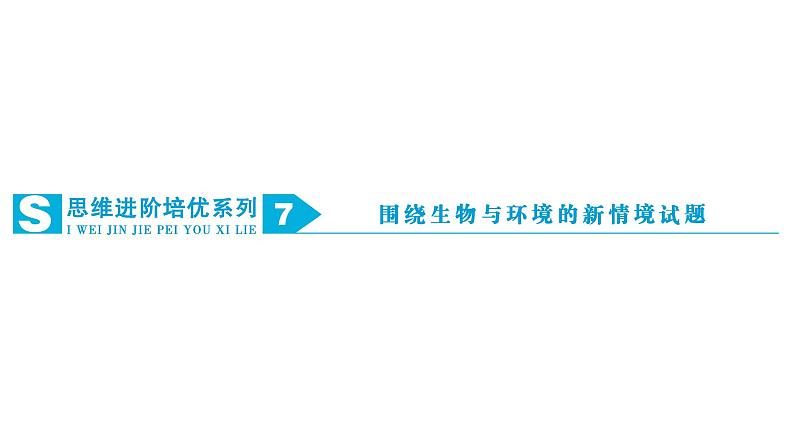 2024届人教版高考生物一轮复习思维进阶培优系列7围绕生物与环境的新情境试题课件（多项）第1页