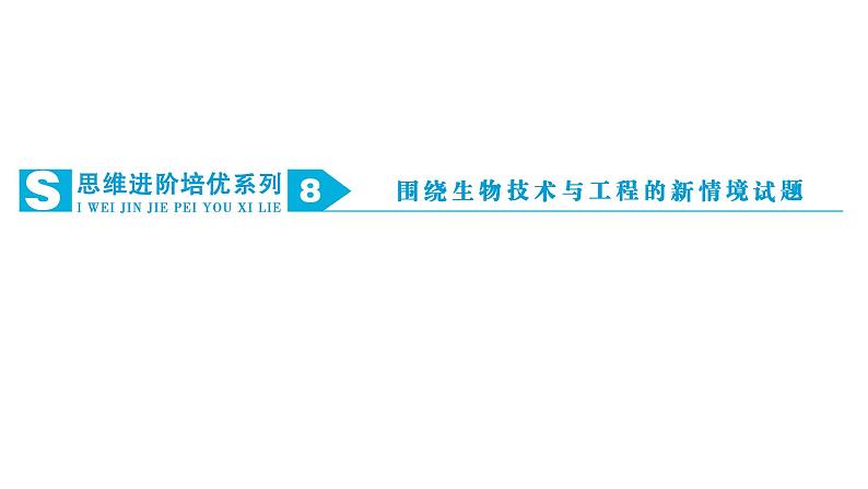 2024届人教版高考生物一轮复习思维进阶培优系列8围绕生物技术与工程的新情境试题课件（多项）第1页