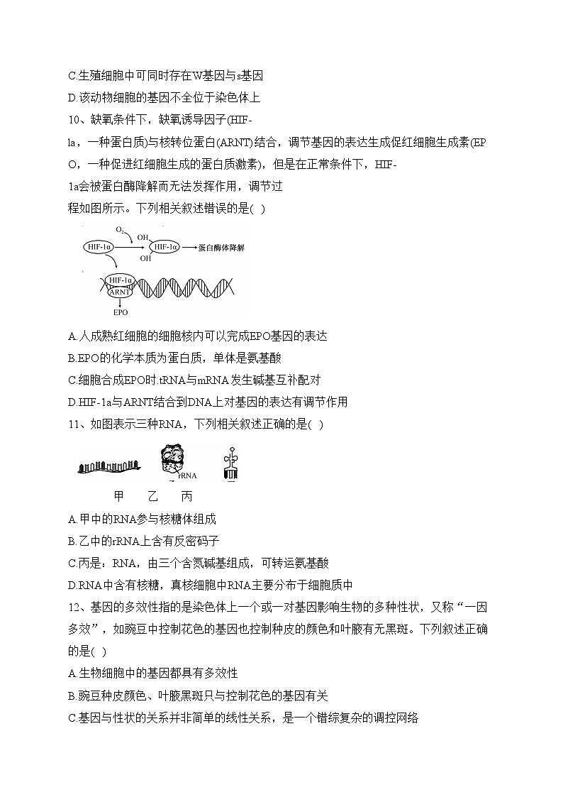 大石桥市第三高级中学2021-2022学年高一下学期6月月考生物试卷（含答案）第3页