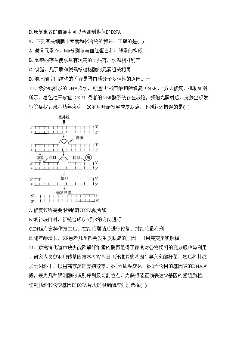 河北省唐山市冀东名校2022-2023学年高二下学期期末考试生物试卷（含答案）03