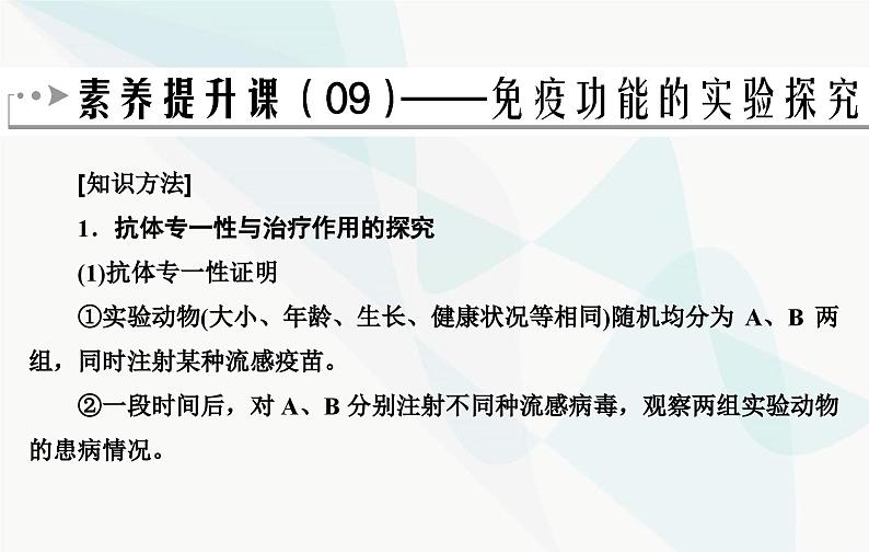 2024届人教版高考生物一轮复习素养提升课09免疫功能实验探究课件（单选版）第2页