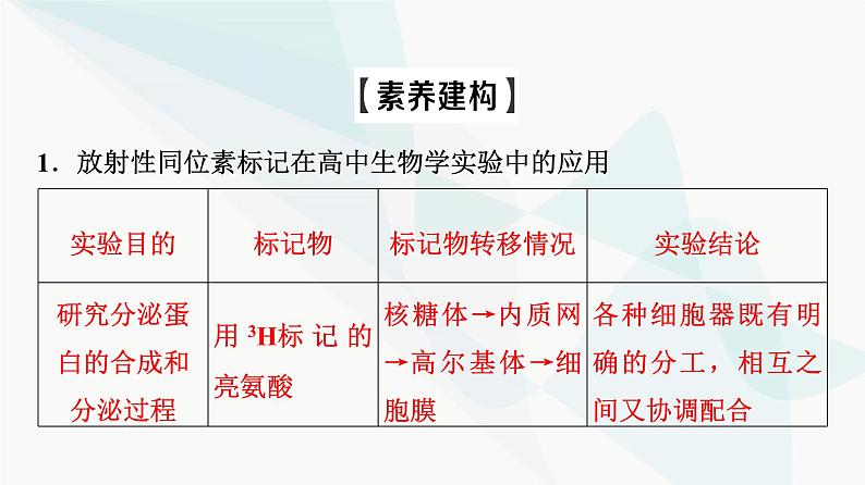 2024届人教版高考生物一轮复习素养加强课6同位素标记法及其应用课件2第3页