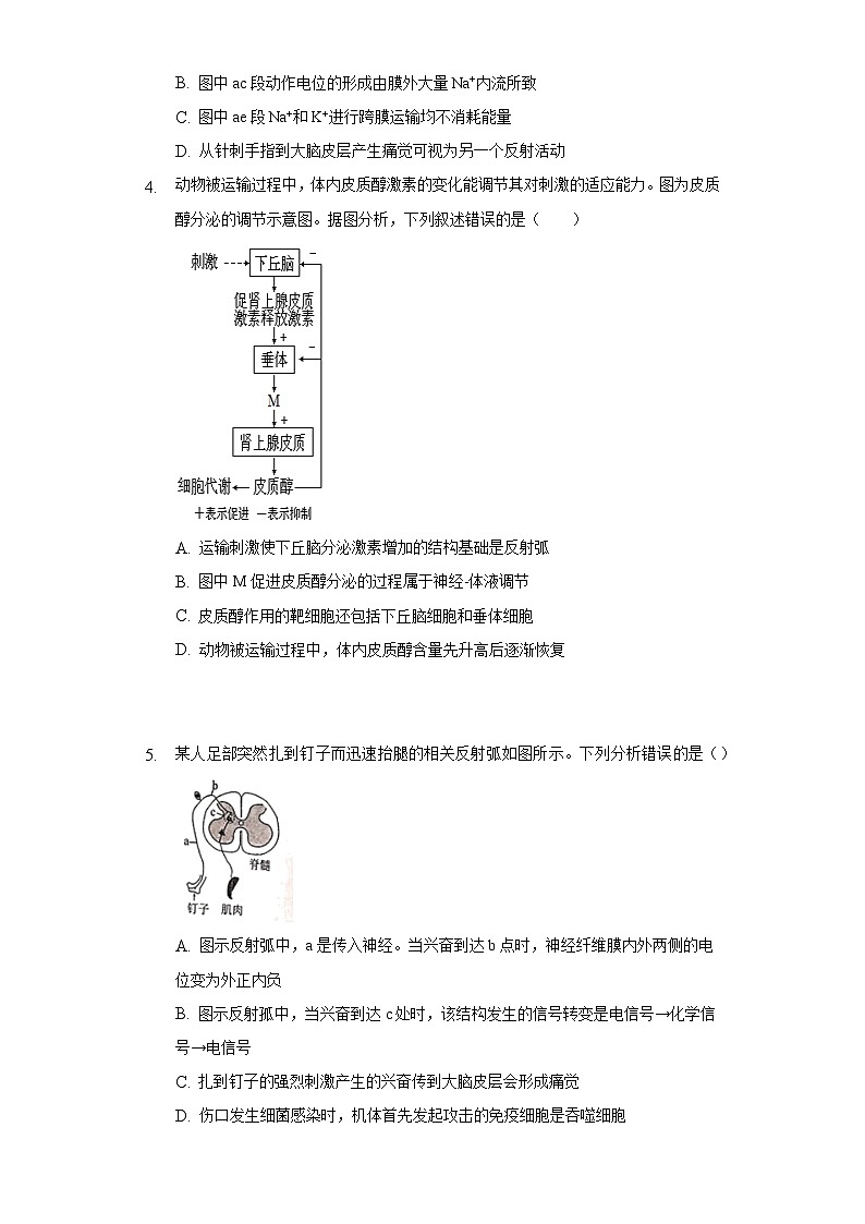 2.2 神经调节的基本方式（备作业）精编高二生物同步备课系列（人教版2019选择性必修1）（原卷版）第2页