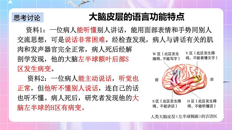 人教版高二生物选择性必修一2.5《人脑的高级功能》课件+练习08