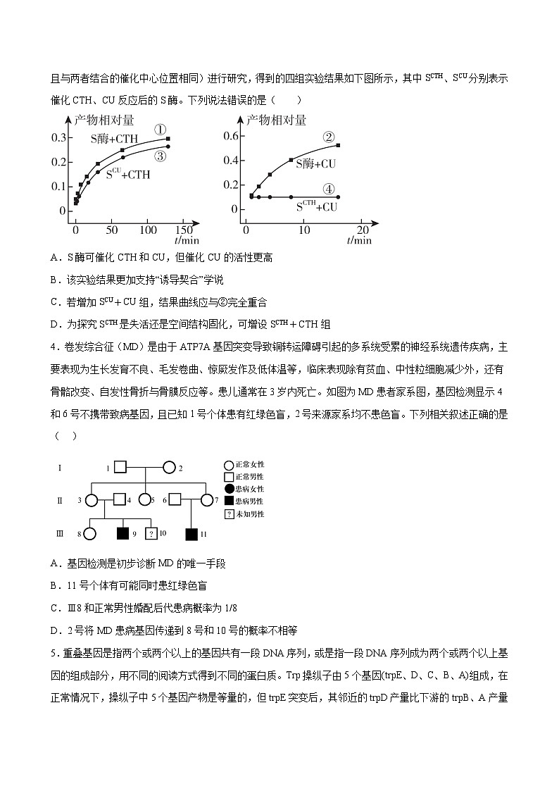 【新高三摸底】2024届新高三-生物开学摸底考试卷（山东卷）02