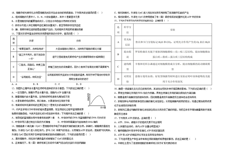 宁夏回族自治区平石嘴山市罗中学2022-2023学年高二下学期期末考试（尖子班）生物试题02