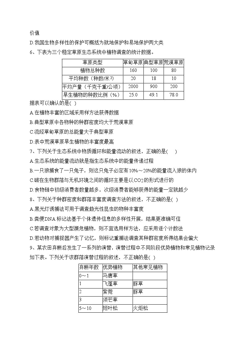 广东省湛江市2022-2023学年高二下学期期末考试生物试卷（含答案）02