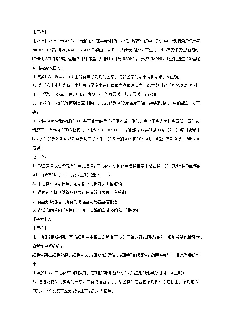 2023潍坊高三上学期期末生物试题含解析03