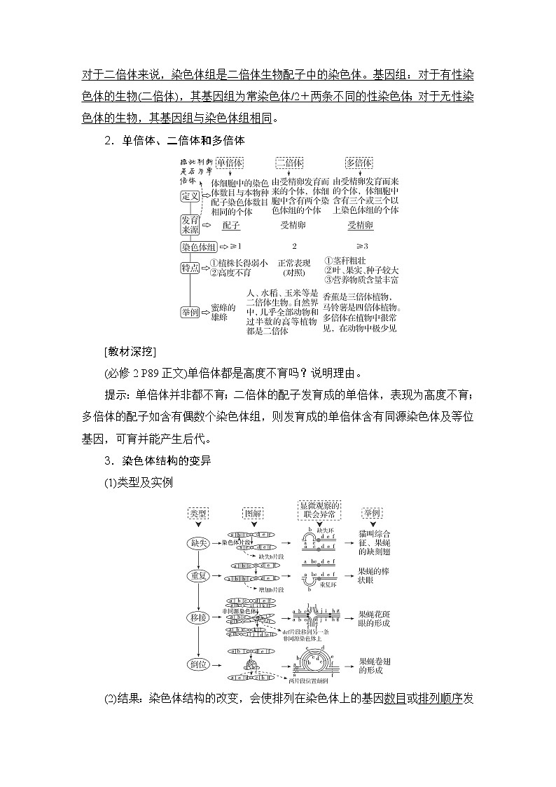 2024届人教版高中生物一轮复习生物的变异学案（多项版）02
