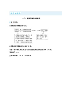 2024届人教版高中生物一轮复习素养课能量传递效率的计算学案（不定项）