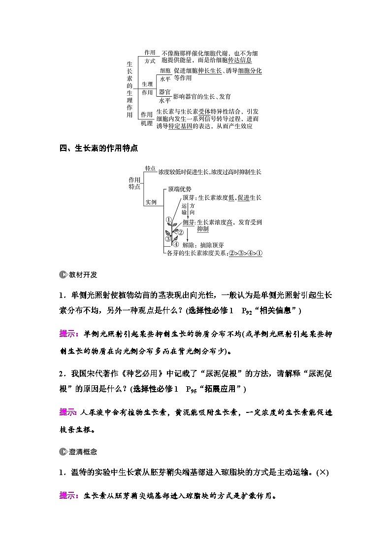 2024届人教版高中生物一轮复习植物生命活动的调节学案第3页