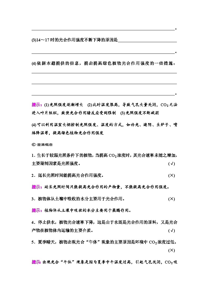 2024届人教版高中生物一轮复习光合作用与能量转化(Ⅱ)学案第2页