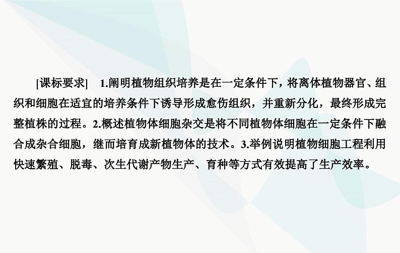 2024届人教版高考生物一轮复习植物细胞工程课件（单选版）03