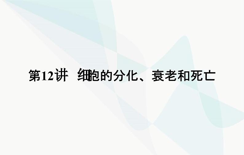 2024届人教版高考生物一轮复习细胞的分化、衰老和死亡课件（单选版）02