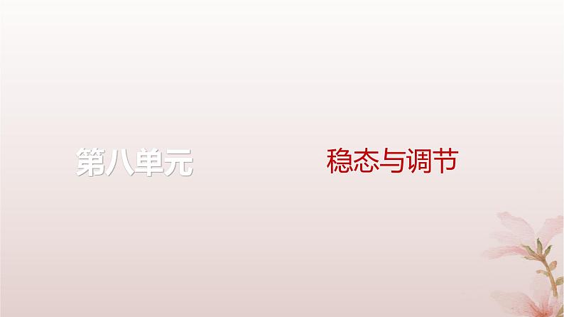 2024届高考生物一轮总复习第八单元稳态与调节第23讲神经调节课件第1页