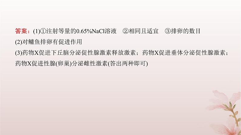 2024届高考生物一轮总复习第八单元稳态与调节实验专题4实验设计的步骤和实验结果与结论的表达课件第7页