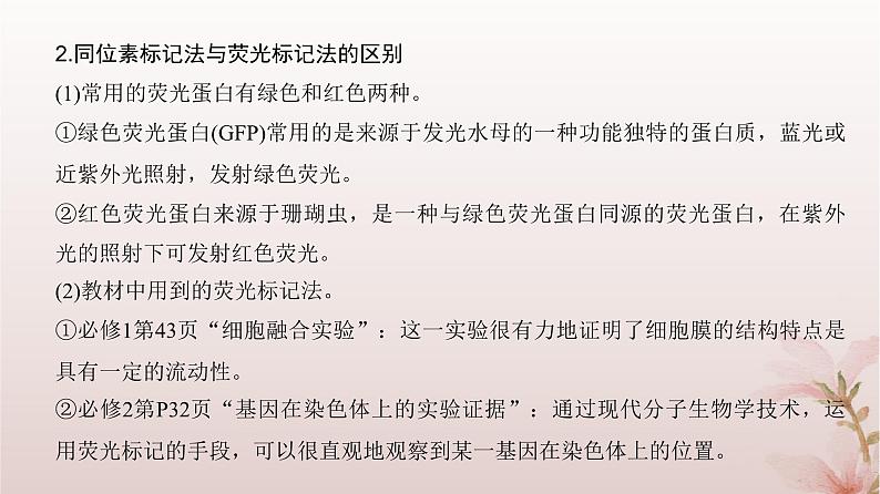 2024届高考生物一轮总复习第六单元遗传的分子基础微专题8同位素标记法及其应用课件第5页