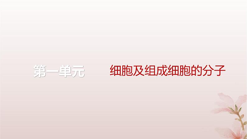 2024届高考生物一轮总复习第一单元细胞及组成细胞的分子第1讲走近细胞课件01